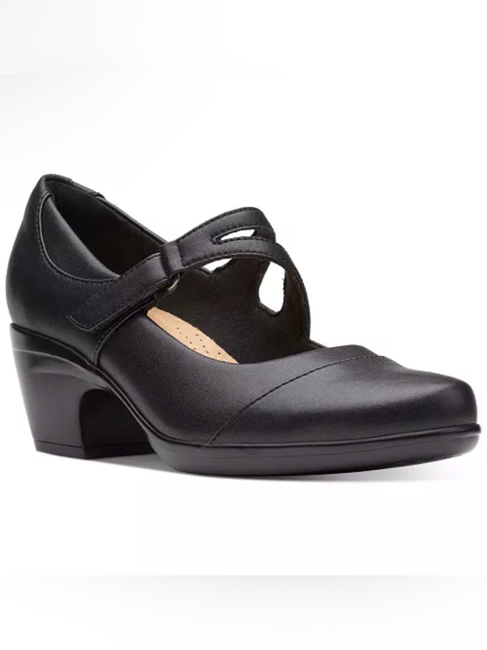 NIB Clarks Emily Clover Leather Mary Jane | Black | Size: 8
